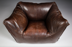 Mario Bellini Vintage Mario Bellini Le Bambole leather lounge chair B B Italia c1982 - 2495239