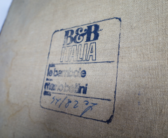 Mario Bellini Vintage Mario Bellini Le Bambole leather lounge chair B B Italia c1982 - 2495241