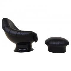 Mario Bruna Black Rodica Lounge Chair Ottoman by Mario Bruna - 3197119