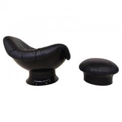 Mario Bruna Black Rodica Lounge Chair Ottoman by Mario Bruna - 3197122