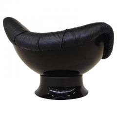 Mario Bruna Black Rodica Lounge Chair Ottoman by Mario Bruna - 3197124