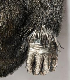 Mario Buccellati a Rare and Exceptional Italian Silver Gorilla Monkey on Base - 974393