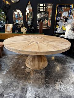 Mario Ceroli Ceroli Mario Rosa Dei Venti Round Large Table in Pinewood by Poltronova 1970s - 3294367