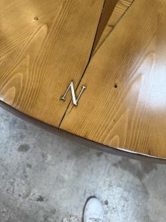 Mario Ceroli Ceroli Mario Rosa Dei Venti Round Large Table in Pinewood by Poltronova 1970s - 4296084