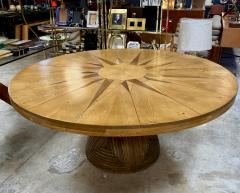 Mario Ceroli Ceroli Mario Rosa Dei Venti Round Large Table in Pinewood by Poltronova 1970s - 4296088