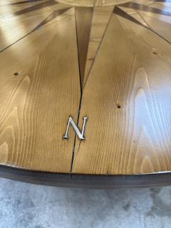 Mario Ceroli Ceroli Mario Rosa Dei Venti Round Large Table in Pinewood by Poltronova 1970s - 4296090