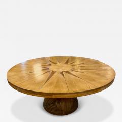 Mario Ceroli Ceroli Mario Rosa Dei Venti Round Large Table in Pinewood by Poltronova 1970s - 4297062