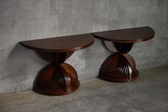 Mario Ceroli Custom Sculptural Console Tables by Mario Ceroli Italy 1970s - 4254076