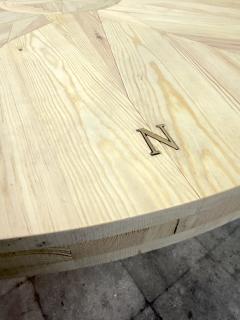 Mario Ceroli La Rosa dei Venti Wooden Table Mario Ceroli Signed - 4605040
