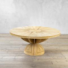 Mario Ceroli Mario Ceroli Poltronova Rosa Dei Venti Table in Inlaid Wood 70s - 2943047