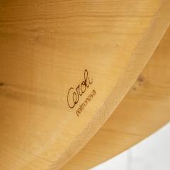 Mario Ceroli Mario Ceroli Poltronova Rosa Dei Venti Table in Inlaid Wood 70s - 2943049