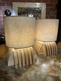 Mario Ceroli Pair of Annabella Lamps by Mario Ceroli 1990s - 3905487