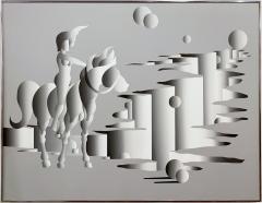 Mario Grimaldi Surrealist Abstract Large Oil on Canvas Painting Untitled 1 - 4514710