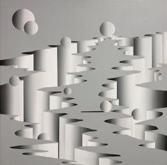 Mario Grimaldi Surrealist Abstract Oil on Canvas Painting Untitled 2 - 4528785