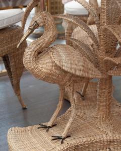 Mario Lopez Torres Contemporary Mario Lopez Torres Large Woven Rattan Crane Table - 3057034