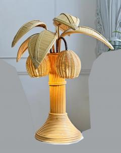 Mario Lopez Torres Style Rattan Palm Tree Table Lamp - 3746298