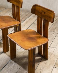Mario Marenco Mario Marenco Sapporo Dining Chairs Set of Four Wood Frame 1970s - 4743407