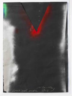 Mario Merz Italian Abstract Mixed Media on Paper Titled Cono Nel Mare 1973  - 4514630