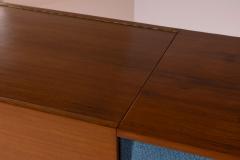 Mario Nuti Teak and Fabric Sideboard by Mario Nuti Lavagna Italy 1960s - 4522730