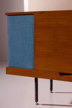 Mario Nuti Teak and Fabric Sideboard by Mario Nuti Lavagna Italy 1960s - 4522734