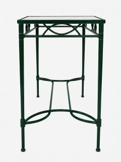 Mario Papperzini Mario Papperzini for Janus et Cie Green Iron and Glass Console Table - 4766689