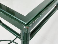 Mario Papperzini Mario Papperzini for Janus et Cie Green Iron and Glass Console Table - 4766698