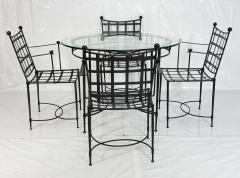Mario Papperzini Mario Papperzini for Janus et Cie Iron Outdoor Dining Set Table 4 Chairs - 4712070