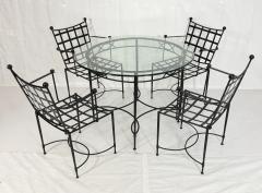 Mario Papperzini Mario Papperzini for Janus et Cie Iron Outdoor Dining Set Table 4 Chairs - 4712071