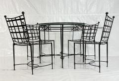 Mario Papperzini Mario Papperzini for Janus et Cie Iron Outdoor Dining Set Table 4 Chairs - 4712072