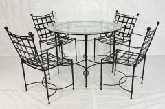 Mario Papperzini Mario Papperzini for Janus et Cie Iron Outdoor Dining Set Table 4 Chairs - 4712073