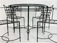 Mario Papperzini Mario Papperzini for Janus et Cie Iron Outdoor Dining Set Table 4 Chairs - 4712076