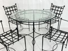 Mario Papperzini Mario Papperzini for Janus et Cie Iron Outdoor Dining Set Table 4 Chairs - 4712077