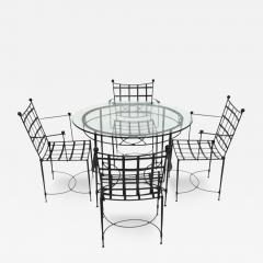 Mario Papperzini Mario Papperzini for Janus et Cie Iron Outdoor Dining Set Table 4 Chairs - 4714059
