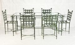 Mario Papperzini Mario Papperzini for Salterini Iron Patio Dining Set 6 Chairs Matching Table - 4712131