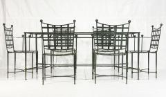 Mario Papperzini Mario Papperzini for Salterini Iron Patio Dining Set 6 Chairs Matching Table - 4712132