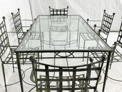 Mario Papperzini Mario Papperzini for Salterini Iron Patio Dining Set 6 Chairs Matching Table - 4712135