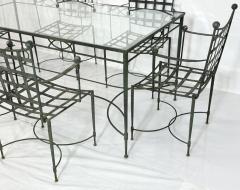Mario Papperzini Mario Papperzini for Salterini Iron Patio Dining Set 6 Chairs Matching Table - 4712136