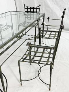 Mario Papperzini Mario Papperzini for Salterini Iron Patio Dining Set 6 Chairs Matching Table - 4712138