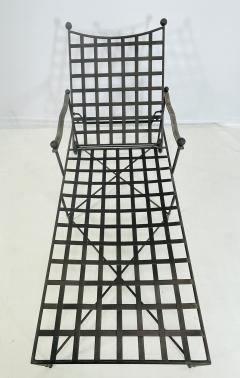 Mario Papperzini Pair of Patinated Iron Chaise Lounges by Mario Papperzini for Salterini - 4202934