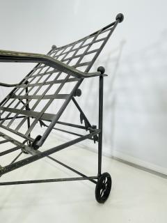 Mario Papperzini Pair of Patinated Iron Chaise Lounges by Mario Papperzini for Salterini - 4202936