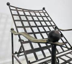 Mario Papperzini Pair of Patinated Iron Chaise Lounges by Mario Papperzini for Salterini - 4202937