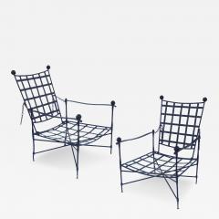 Mario Papperzini Pair of Wrought Iron Patio Chairs - 3056671