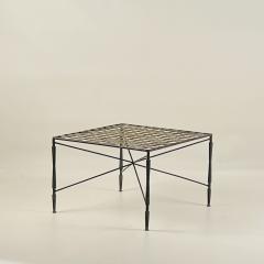 Mario Papperzini Patinated Wrought Iron Ottoman by Mario Papperzini for John Salterini - 3782559