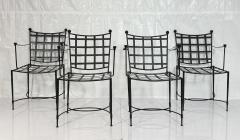 Mario Papperzini Set Of Four Mario Papperzini for Janus et Cie Wrought Iron Dining Armchairs - 4712094