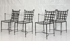 Mario Papperzini Set Of Four Mario Papperzini for Janus et Cie Wrought Iron Dining Armchairs - 4712095
