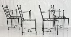 Mario Papperzini Set Of Four Mario Papperzini for Janus et Cie Wrought Iron Dining Armchairs - 4712096