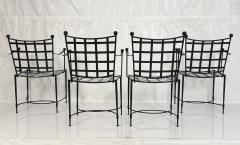 Mario Papperzini Set Of Four Mario Papperzini for Janus et Cie Wrought Iron Dining Armchairs - 4712097