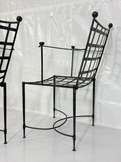 Mario Papperzini Set Of Four Mario Papperzini for Janus et Cie Wrought Iron Dining Armchairs - 4712099