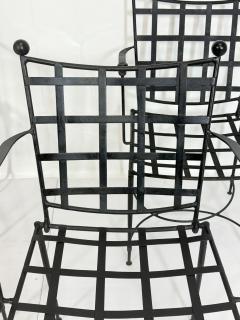 Mario Papperzini Set Of Four Mario Papperzini for Janus et Cie Wrought Iron Dining Armchairs - 4712100