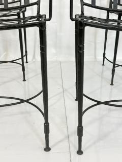 Mario Papperzini Set Of Four Mario Papperzini for Janus et Cie Wrought Iron Dining Armchairs - 4712102